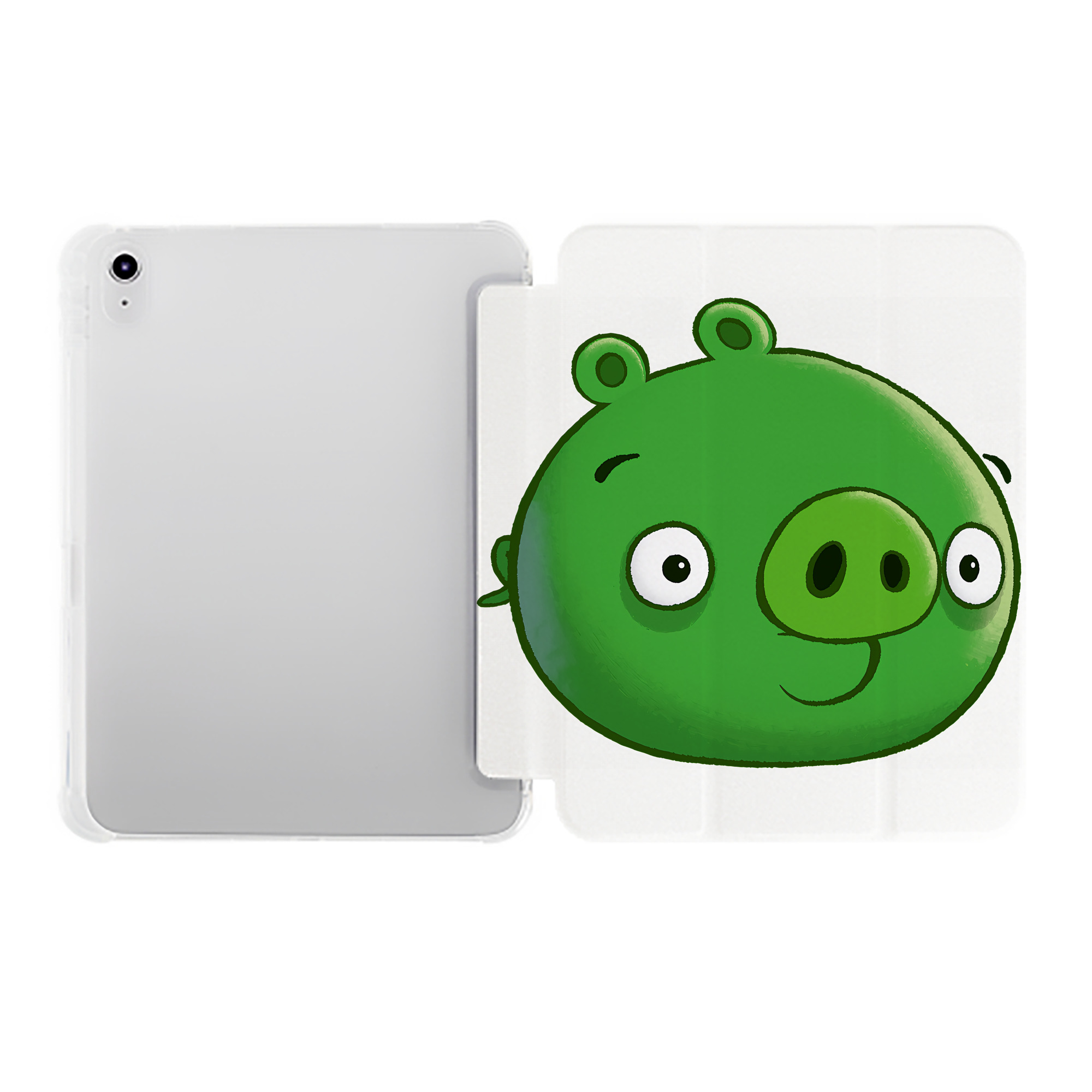 （画像用） Angry Birds アングリーバード IPad ケース ペン収納付き 三つ折りスタンド PUレザー×シリコン 対応機種9.5/10.5/10.9インチ